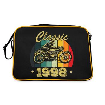 Klassisches Vintage-Geburtstagsgeschenk aus dem Jahr 1998 - Retro Tasche - Schwarz/Gold - Hinten