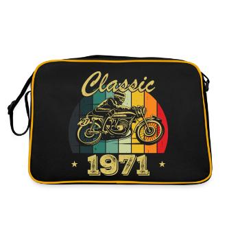 Vintage Classic Birthday Gift Born in 1971 - Retro Bag - black/gold - Back