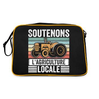 Let's support local agriculture - Retro Bag - black/gold - Back