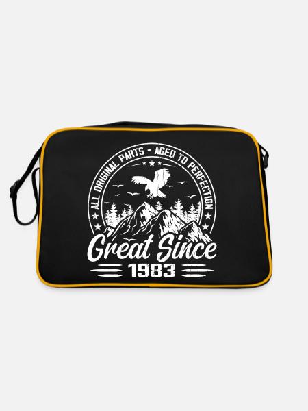 Millésime 1983 Cadeau D'anniversaire Vintage 1983 - Sac Retro - noir/or - Dos