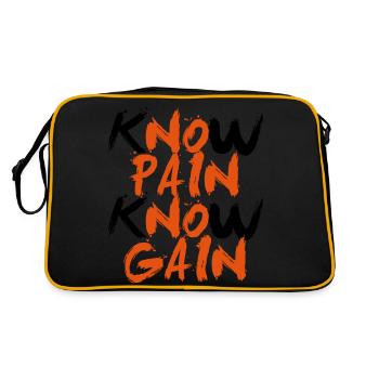 No Pain No Gain - Sac Retro - noir/or - Dos