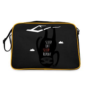 Sleep Eat Sleep Repeat Sloth - Sac Retro - noir/or - Dos