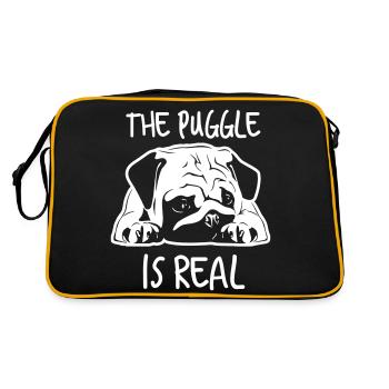 the puggle is real - Retro Bag - black/gold - Back