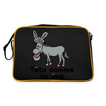 überempfindlich - Retro Tasche - Schwarz/Gold - Hinten