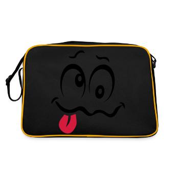 smiley drunk bourre1 - Retro Bag - black/gold - Back