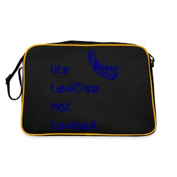 leviosa feder blau - Retro Tasche - Schwarz/Gold - Hinten