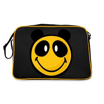 Smiley Panda - Retro Bag - black/gold - Back