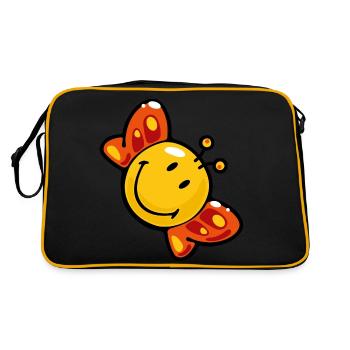 Smiley Butterfly - Retro Bag - black/gold - Back