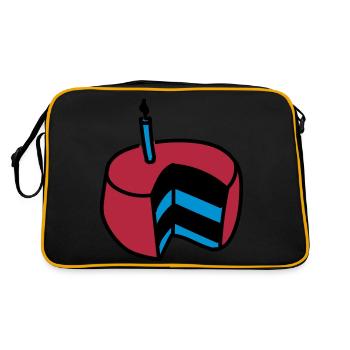 Torte - Retro Tasche - Schwarz/Gold - Hinten