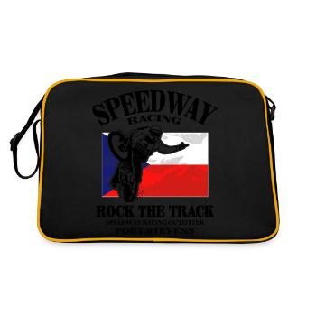 Speedway - Czech Republic Flag - Sac Retro - noir/or - Dos