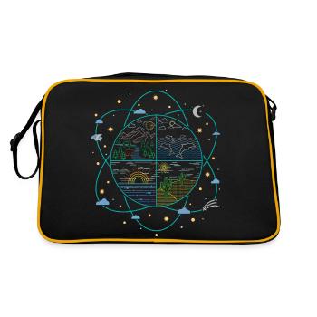 Landscapes (Atom) - Retro Bag - black/gold - Back