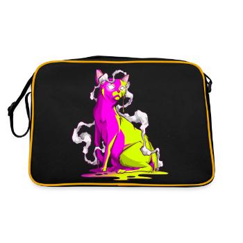 Smoky Kitty Cat Deluxe - Retro Tasche - Schwarz/Gold - Hinten
