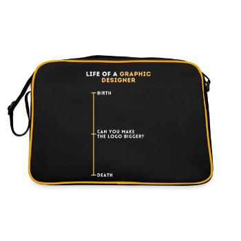 Illustrateur de cadeaux de graphiste drôle - Sac Retro - noir/or - Dos