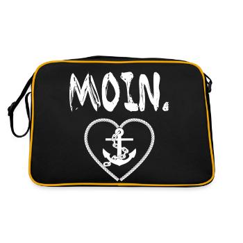 Moin with anchor - Retro Bag - black/gold - Back