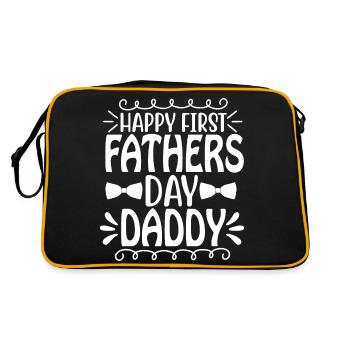 HAPPY FIRST FATHERS DAY DADDY - Sac Retro - noir/or - Dos