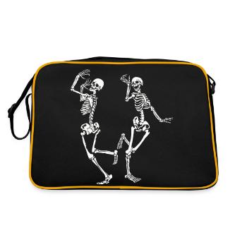 Danse mortuaire Macabres squelette costume d’Halloween - Sac Retro - noir/or - Dos