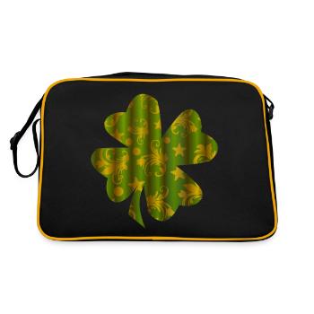 Trèfle à quatre feuilles - Sac Retro - noir/or - Dos