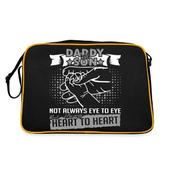 Papa And Son Always Heart To Heart - Sac Retro - noir/or - Dos