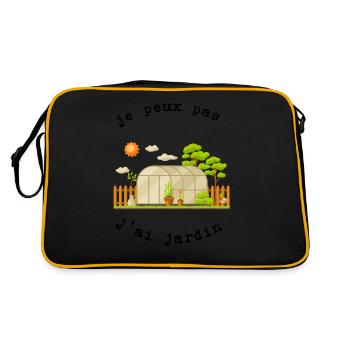 je peux pas j'ai jardin - Sac Retro - noir/or - Dos