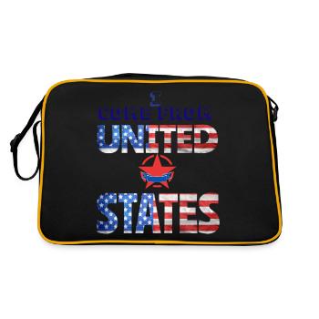 I come from United states - Retro Tasche - Schwarz/Gold - Hinten