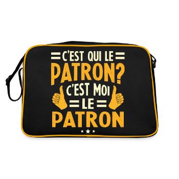Humour C'est Qui Le Patron C'est Moi Le Patron - Sac Retro - noir/or - Dos