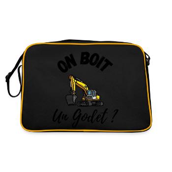 on boit un godet - Sac Retro - noir/or - Dos