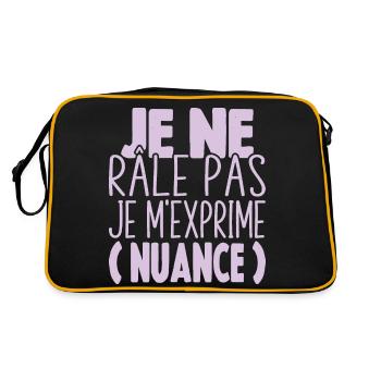 Je Ne Râle Pas Je M'exprime Nuance Cadeau Humour - Sac Retro - noir/or - Dos