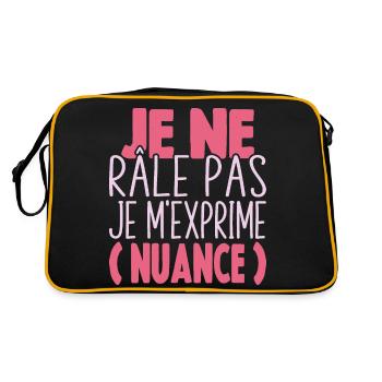 Je Ne Râle Pas Je M'exprime Nuance Cadeau Humour - Sac Retro - noir/or - Dos