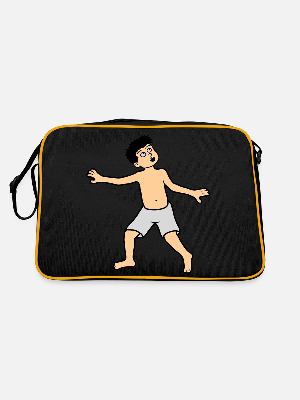 Boy is afraid - Retro Bag - black/gold - Back