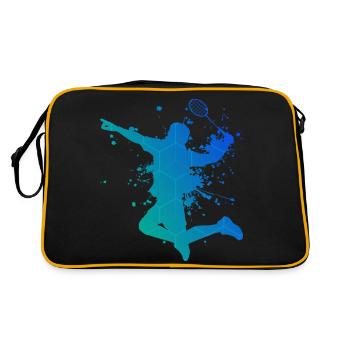 Squash Badminton Player Badminton Badminton Badminton - Retro Bag - black/gold - Back