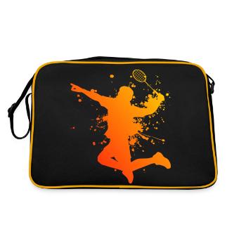 Badminton Badminton Joueur De Badminton Squash Badminton - Sac Retro - noir/or - Dos