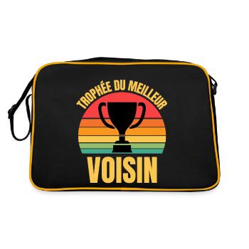 trophée du meilleur voisin - Sac Retro - noir/or - Dos