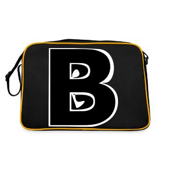 B - Retro Tasche - Schwarz/Gold - Hinten
