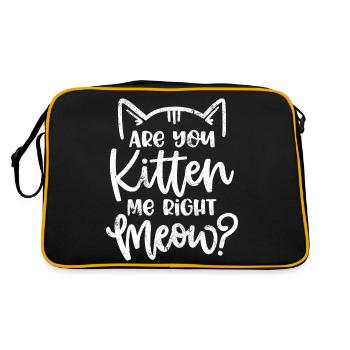 BIST MEIN KITTEN MIAU KATZE LUSTIG SPRUCH MOTIF - Sac Retro - noir/or - Dos
