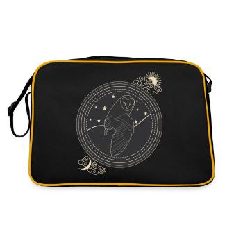 Hibou de la nuit - Sac Retro - noir/or - Dos