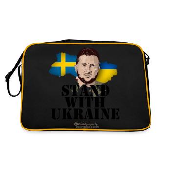 Ukraine Suède - Sac Retro - noir/or - Dos