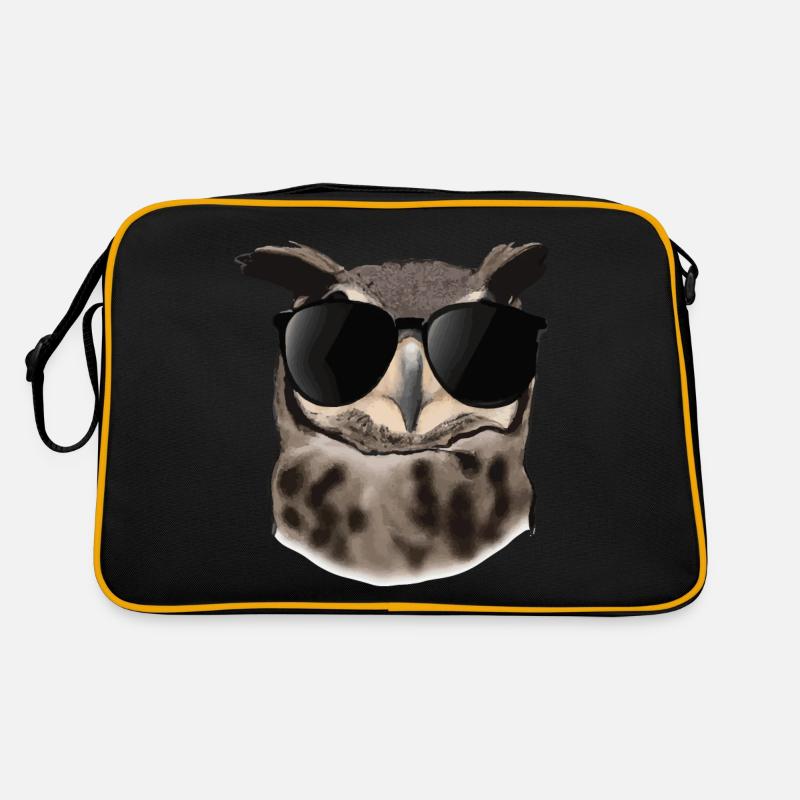 Eule mit Sonnenbrille Geschenkidee Retro Tasche