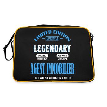 IMMOBILIENMAKLER - Retro Tasche - Schwarz/Gold - Hinten