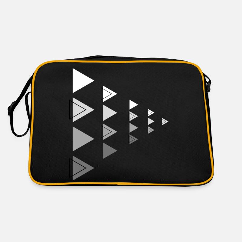 Triangles Gray Horizontal Arrow Decoration Retro Bag