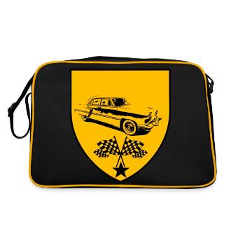 Auto - Retro Tasche - Schwarz/Gold - Hinten