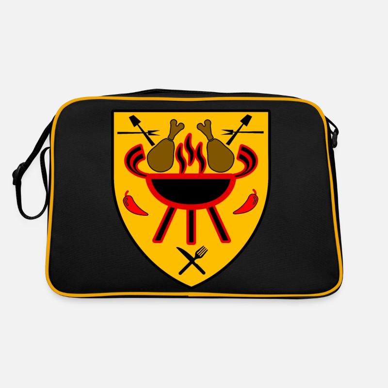 Grillen - Retro Tasche - Schwarz/Gold