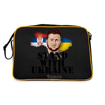 Serbie Ukraine Zelensky - Sac Retro - noir/or - Dos