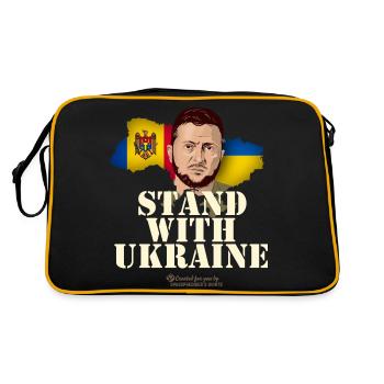 Ukraine Zelenskyi T-Shirt Moldavie - Sac Retro - noir/or - Dos