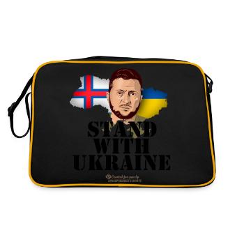 Faroe Islands Ukraine - Retro Bag - black/gold - Back