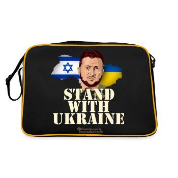 Ukraine Israël Zelensky - Sac Retro - noir/or - Dos