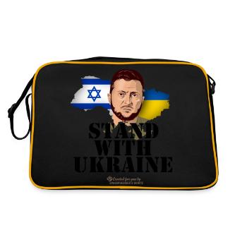 Ukraine Israël - Sac Retro - noir/or - Dos