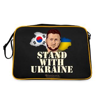 Ukraine Corée du Sud - Sac Retro - noir/or - Dos
