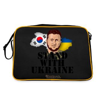 La Corée du Sud se tient aux côtés de l’Ukraine - Sac Retro - noir/or - Dos