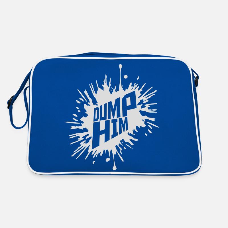 dump him Zitat Logo Retro Tasche