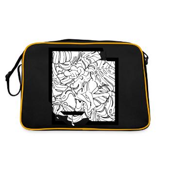 LOVERS SET 02 / DAS ZEUGS - Retro Tasche - Schwarz/Gold - Hinten